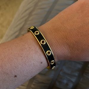 Coach black and gold bangle